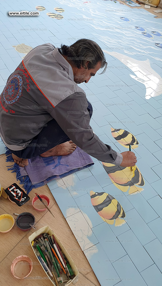 Swimming pool floor tile, www.eitile.com