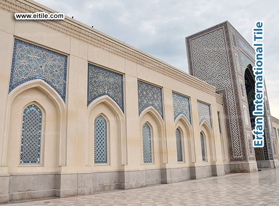 Oman, Sohar Sultan Qaboos mosque tile repair work, www.eitile.com