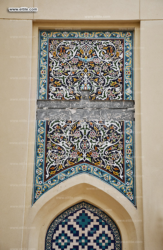 Oman, Sohar Sultan Qaboos mosque tile repair work, www.eitile.com