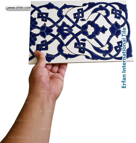 "Handcrafted wainscoting tiles (Dado tiles) by Eitile—tailored for luxury homes and classic interiors, www.eitile.com."