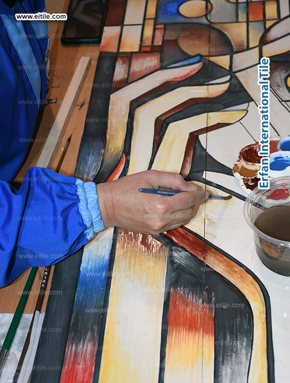 Modern abstract tile artwork for luxury interiors. www.eitile.com Modern abstract tile artwork for luxury interiors. www.eitile.com