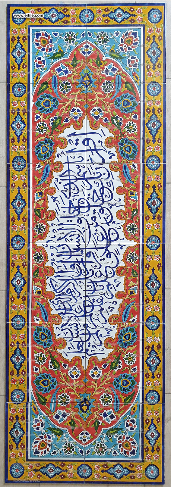 wall frame made with Islamic handmade tiles, www.eitile.com wall frame made with Islamic handmade tiles, www.eitile.com