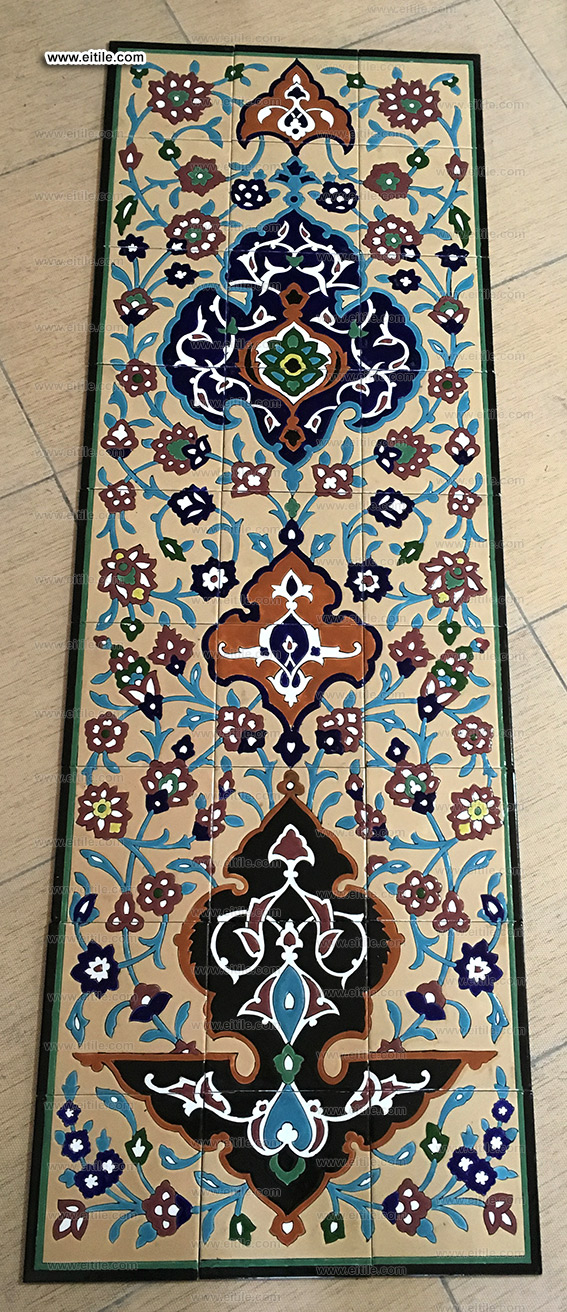 Handmade old Persian blue ceramic Tiles, www.eitile.com