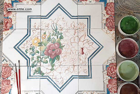 Persian carpet tiles for floor, www.eitile.com