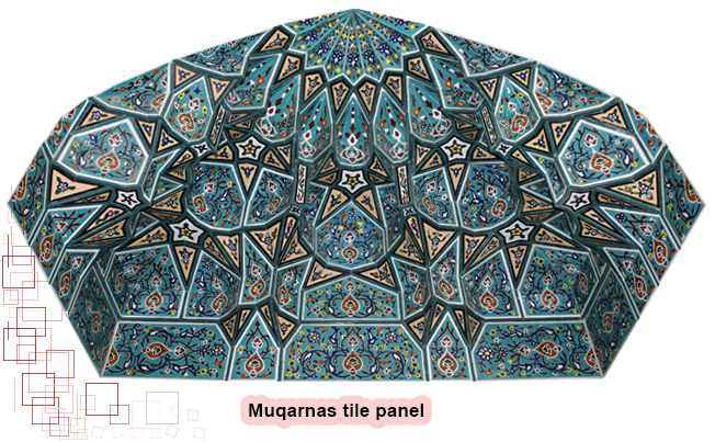 Unique artistic Muqarnas tile work, www.eitile.com