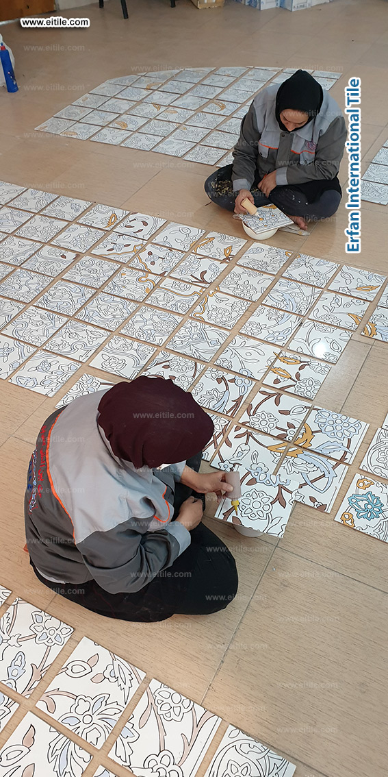 Nature-inspired elegance: Eitile’s custom floral tiles for a private Saudi residence, www.eitile.com