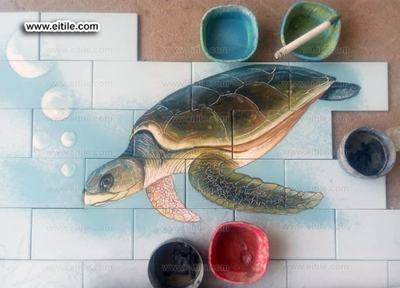 Handmade swimming pool ceramic tiles, www.eitile.com