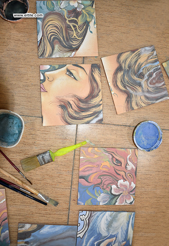 Prof. Farshchiyan paintings on tile panel, www.eitile.com