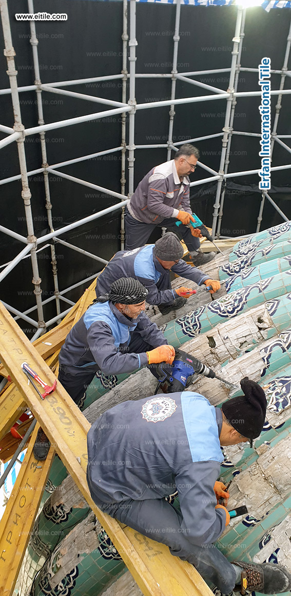 Samarkand Imam Al Moturidi's mausoleum tile work, www.eitile.com