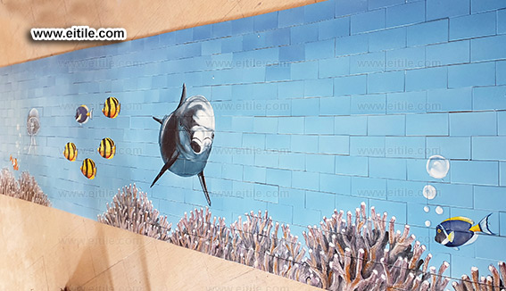 Handmade swimming pool ceramic tiles, www.eitile.com