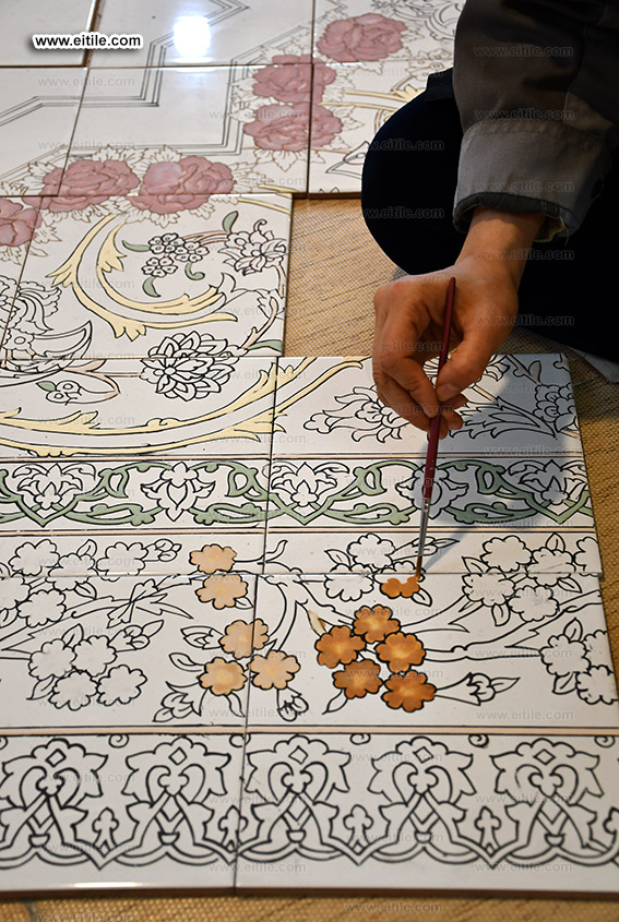 Persian carpet tiles for floor, www.eitile.com