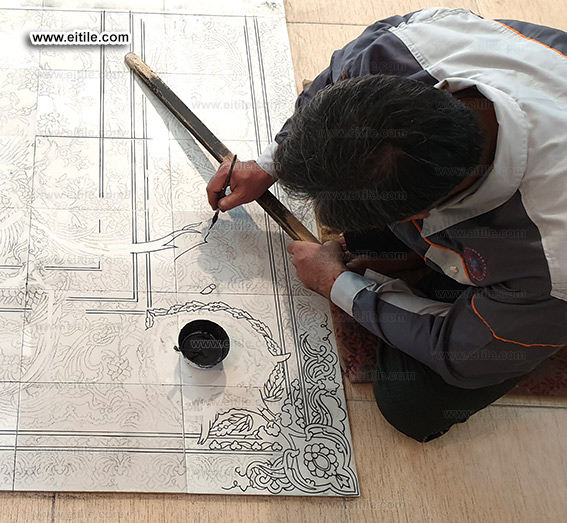 Handmade carpet design ceramic tile, www.eitile.com