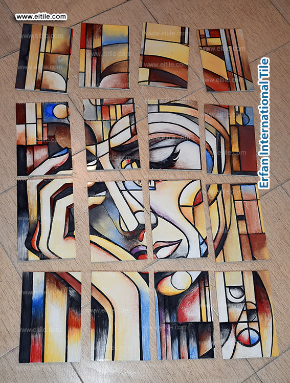 Artistic seven-color tiles bringing Cubist forms to life. www.eitile.com Artistic seven-color tiles bringing Cubist forms to life. www.eitile.com