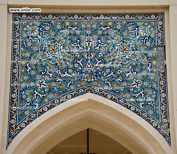 Oman, Sohar Sultan Qaboos mosque tile repair work, www.eitile.com