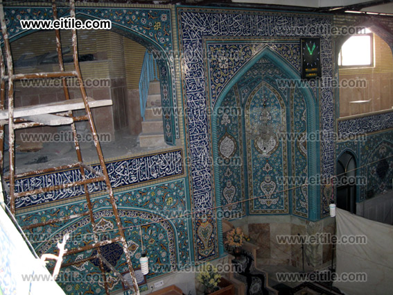 mosque ceramic tile decoration, iranian ceramic tiles for mosque, www.eitile.com