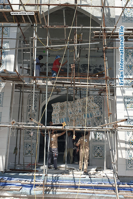Mukarnas tile supplier for Mohammed Ali Mosque in Eydhafushi mosque, Maldives, www.eitile.com Mukarnas tile supplier for Mohammed Ali Mosque in Eydhafushi mosque, Maldives, www.eitile.com
