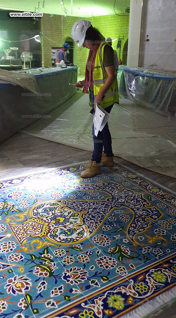 Blue floor carpet tile, www.eitile.com