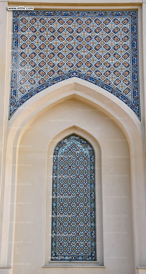 Oman, Sohar Sultan Qaboos mosque tile repair work, www.eitile.com
