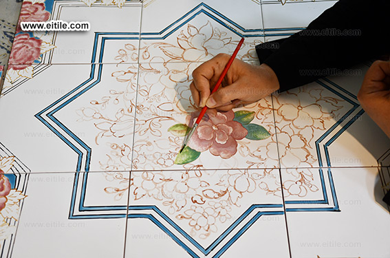 Hand painting on tiles, www.eitile.com