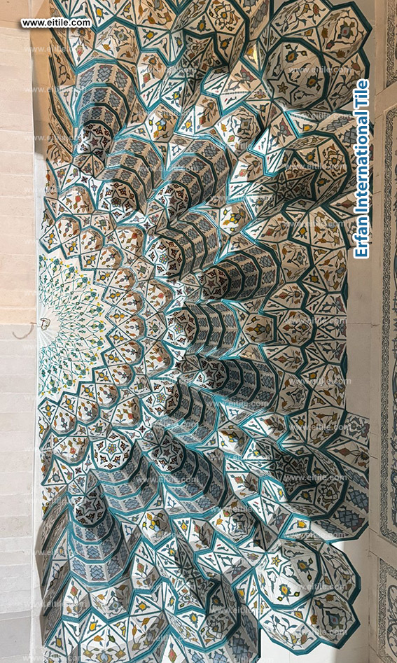 Mukarnas tile supplier for Mohammed Ali Mosque in Eydhafushi mosque, Maldives, www.eitile.com Mukarnas tile supplier for Mohammed Ali Mosque in Eydhafushi mosque, Maldives, www.eitile.com