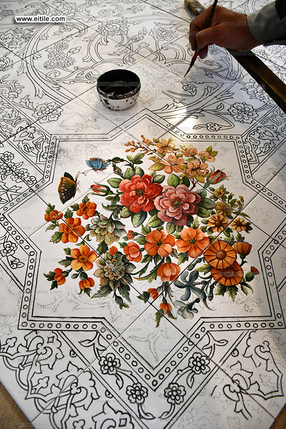 Hand painting on tiles, www.eitile.com