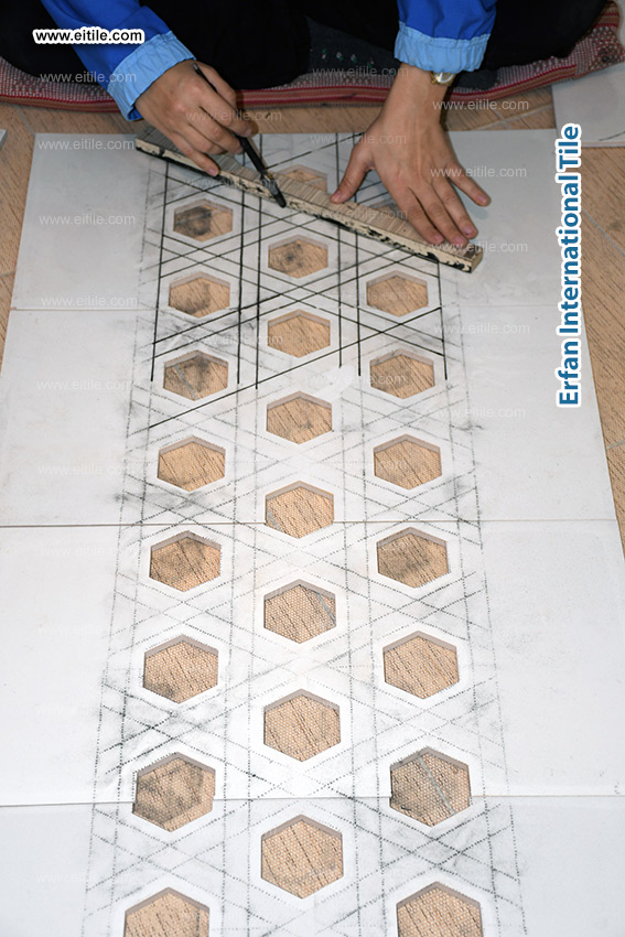 Ventilation tile panels integrated into the handmade façade tiles at Imam Al-Maturidi Mausoleum, www.eitile.com Ventilation tile panels integrated into the handmade façade tiles at Imam Al-Maturidi Mausoleum, www.eitile.com