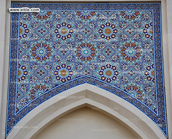 Oman, Sohar Sultan Qaboos mosque tile repair work, www.eitile.com