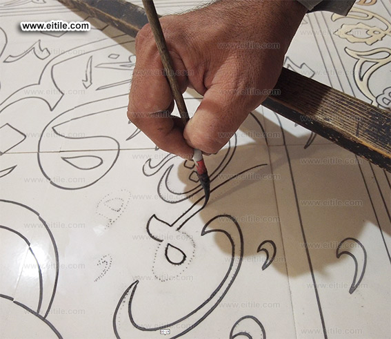Supplier of Islamic tiles with arabic calligraphy, www.eitile.com