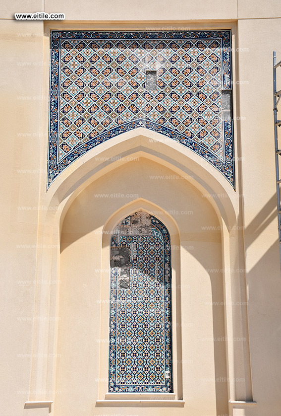 Oman, Sohar Sultan Qaboos mosque tile repair work, www.eitile.com