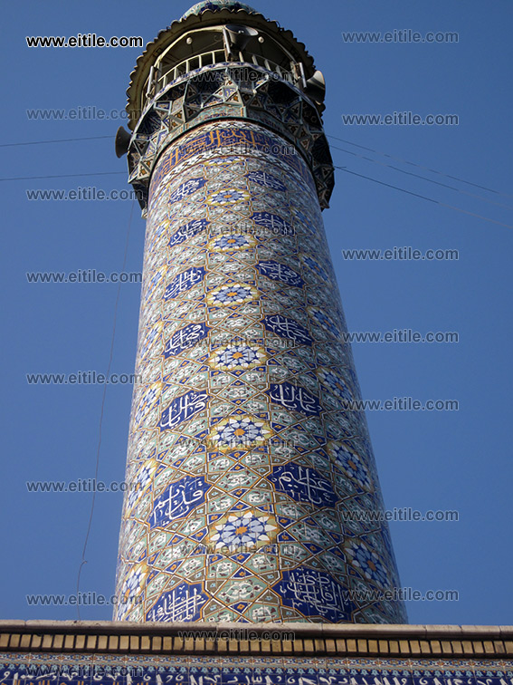 Mosque Minaret Mosaic Tile Decoration, www.eitile.com