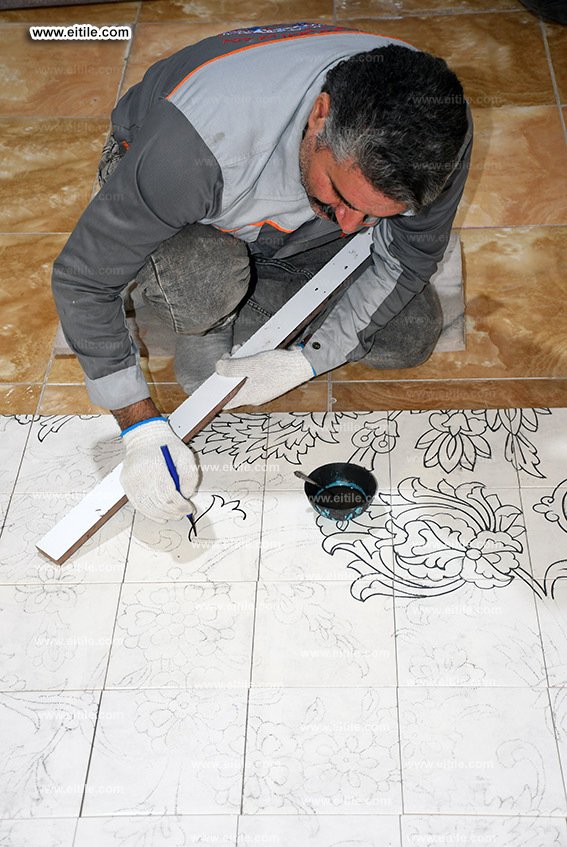 Supplier of floor ceramic tiles with carpet design, www.eitile.com