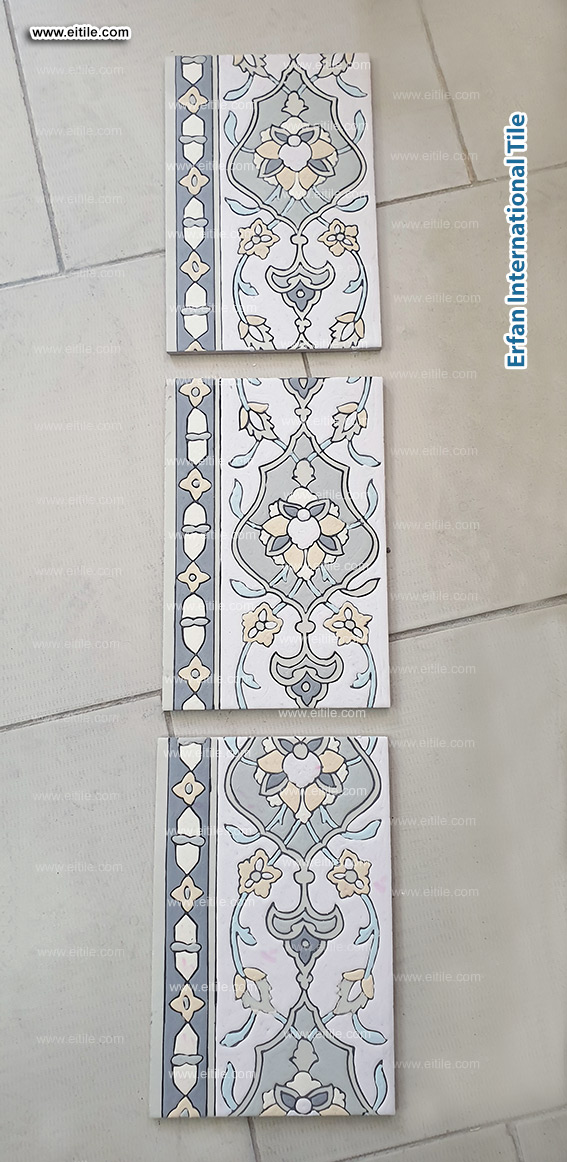 "Eitile’s artisan wainscoting tiles (Dado tiles) bring warmth and refinement to any space, www.eitile.com."