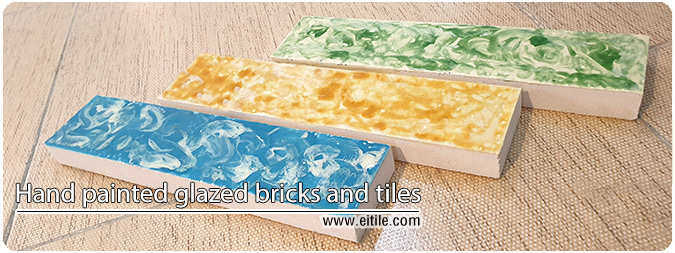 Hand painted glazed bricks for interior and exterior decoration, www.eitile.com Hand painted glazed bricks for interior and exterior decoration, www.eitile.com