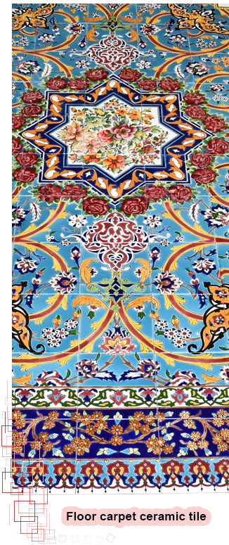 Unique artistic floor ceramics with carpet design, www.eitile.com