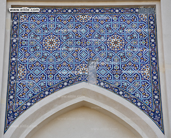 Oman, Sohar Sultan Qaboos mosque tile repair work, www.eitile.com
